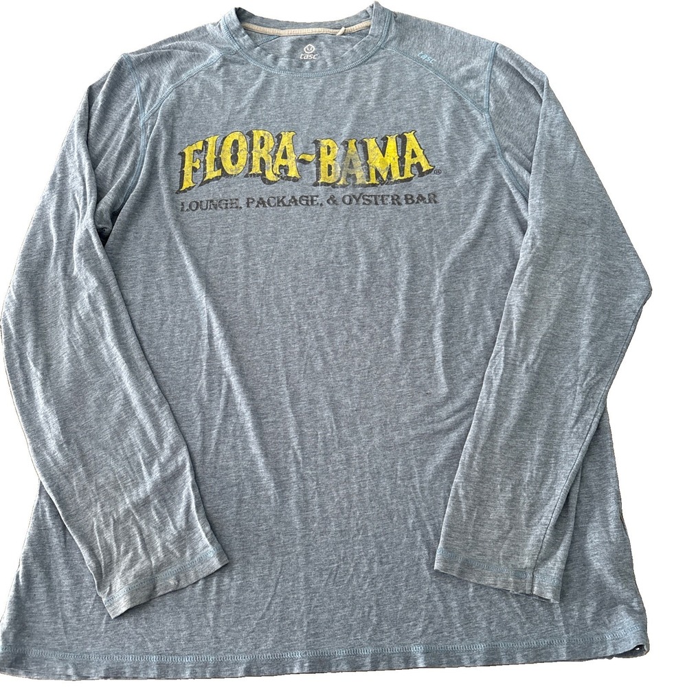 Flora-Bama Long Sleeve Shirt Blue XL Tasc performance Lightweight bamboo blend